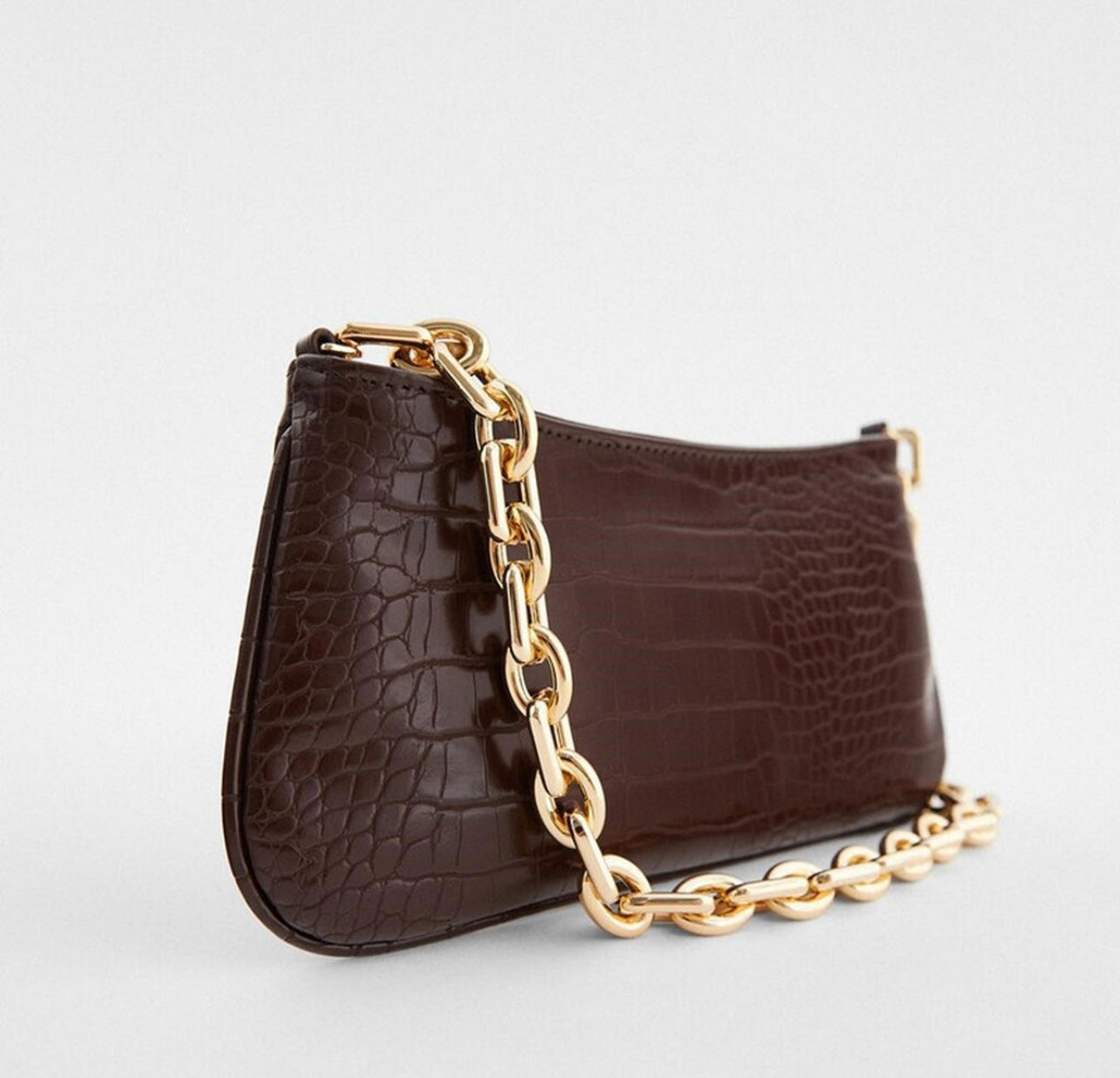 Brown Chain Shoulder Purse