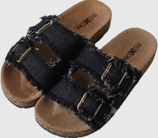 Flat Double Buckle Sandals