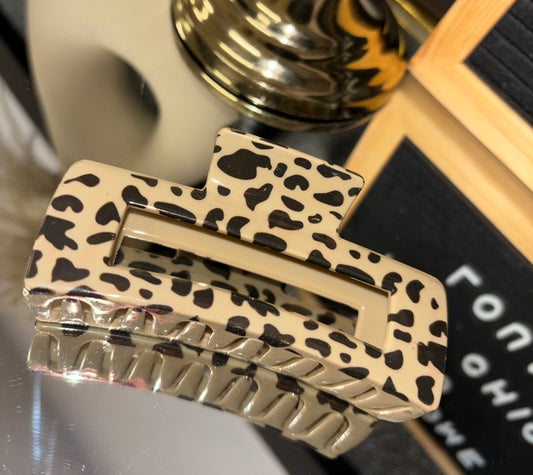 Cheetah Print Claw Clip